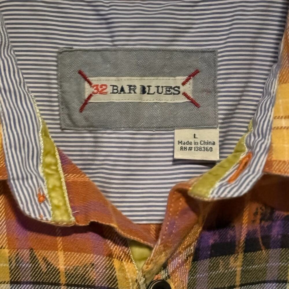 Upcycled Custom Bleached Distressed Flannel Shirt - Picture 8 of 12